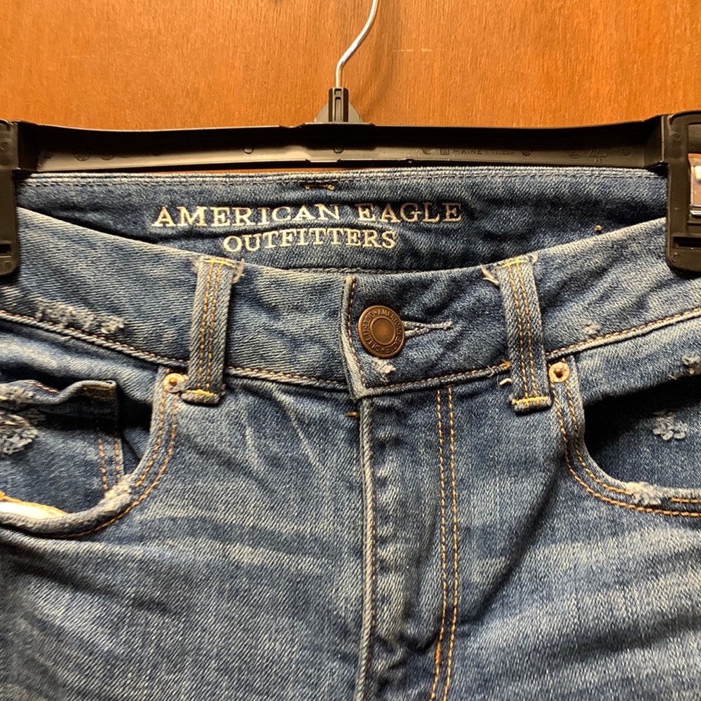 American Eagle distress flare jeans
